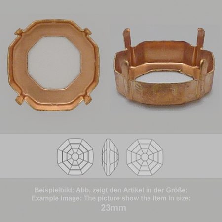 Steinfassung für Swarovski Kristalle Krallenkessel mit Loch - Achteck SW 4678sw1383-14mm - Krallenkessel mit Loch  - Achteck SW 4678sw1383