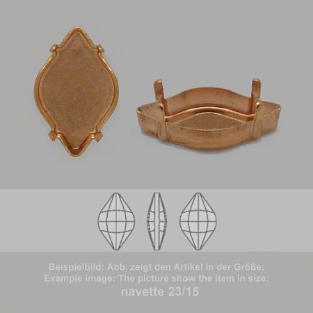 settings for swarovski crystals setting with prongs without hole - navette sw 4230-19/12 - setting with prongs without hole  - navette sw 4230