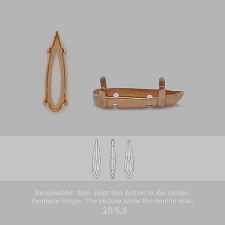 Steinfassung für Swarovski Kristalle Aufnähkessel - Birnl SW 4331-15/4