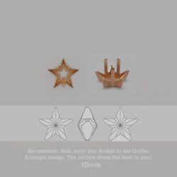 Steinfassung für Swarovski Kristalle Krallenkessel mit Loch - Fancy SW 4745-5mm