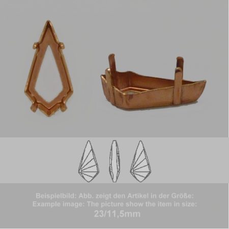 Steinfassung für Swarovski Kristalle Krallenkessel mit Loch - Fancysw4731-23/11