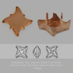 Steinfassung für Swarovski Kristalle Krallenkessel mit Boden - Fancy SW 4485-6mm