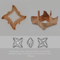 Steinfassung für Swarovski Kristalle Krallenkessel mit Loch - Fancy SW 4485-17