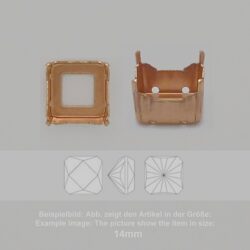 Steinfassung für Swarovski Kristalle Aufnähkessel - Quadrat SW 4499-6mm