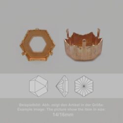 Steinfassung für Swarovski Kristalle Krallenkessel mit Loch - Fancy SW 4699-6,9/6