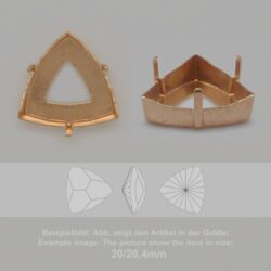 Steinfassung für Swarovski Kristalle Krallenkessel mit Loch - Fancy SW 4799-20,4/20