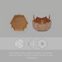 Steinfassung für Swarovski Kristalle Krallenkessel mit Boden - Fancy SW 4699-22/20mm