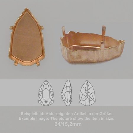 settings for swarovski crystals setting with prongs without hole - fancysw4707-7