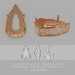 Steinfassung für Swarovski Kristalle Aufnähkessel - Fancy SW 4707-13,6/8,6mm