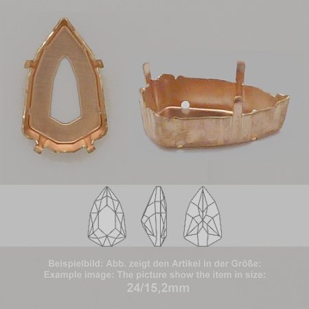 Steinfassung für Swarovski Kristalle Aufnähkessel - Fancysw4707-24/15