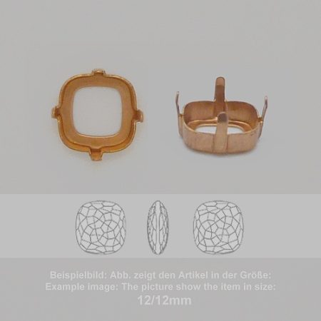 settings for swarovski crystals setting with prongs with hole - rounded square sw 4483-8/8 - setting with prongs with hole  - rounded square sw 4483