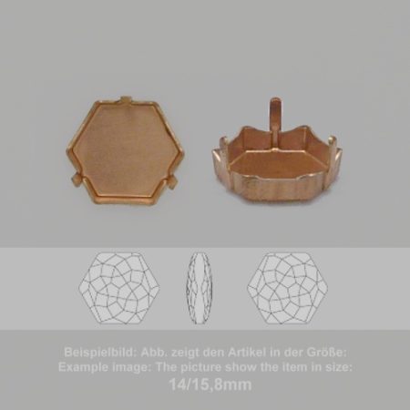 settings for swarovski crystals setting with prongs without hole - octagon sw 4683-11