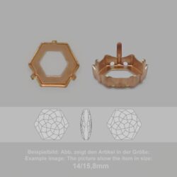 Steinfassung für Swarovski Kristalle Aufnähkessel - Achteck SW 4683-13,5/12