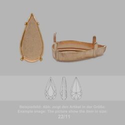 Steinfassung für Swarovski Kristalle Krallenkessel mit Boden - Birnl SW 4322-10/5