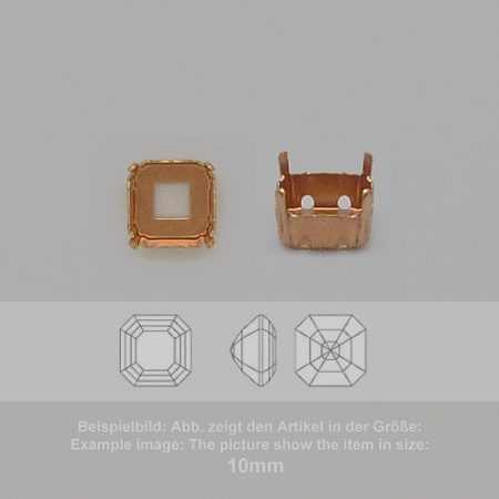 Steinfassung für Swarovski Kristalle Aufnähkessel - Achteck SW 4480-14mm - Aufnähkessel  - Achteck SW 4480