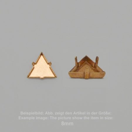 Steinfassung für Swarovski Kristalle Krallenkessel mit Boden - Dreieck SW 4722-8mm - Krallenkessel mit Boden  - Dreieck SW 4722