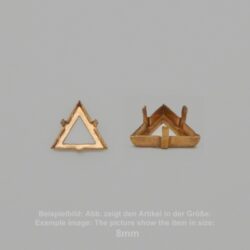 Steinfassung für Swarovski Kristalle Krallenkessel mit Loch - Dreieck SW 4722-8mm