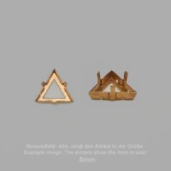 Steinfassung für Swarovski Kristalle Aufnähkessel - Dreieck SW 4722-8mm