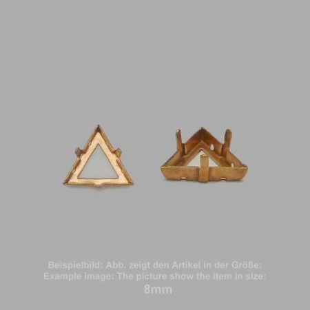 Steinfassung für Swarovski Kristalle Aufnähkessel - Dreieck SW 4722-8mm - Aufnähkessel  - Dreieck SW 4722