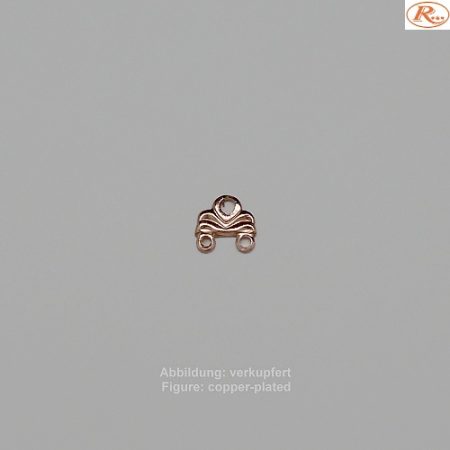 Bandende zum Einhängen-2 Ring- 8mm-filigran - zum Einhängen - 2 Ring