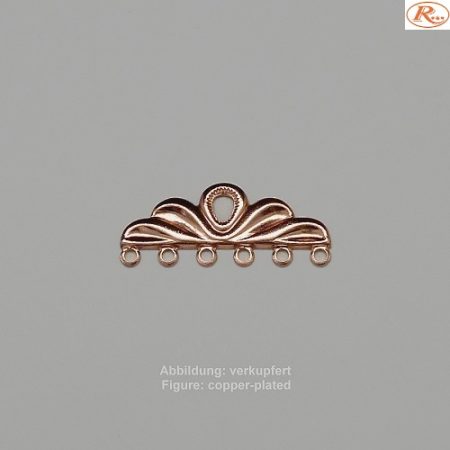 Bandende zum Einhängen-6 Ring- 28mm-filigran - zum Einhängen - 6 Ring