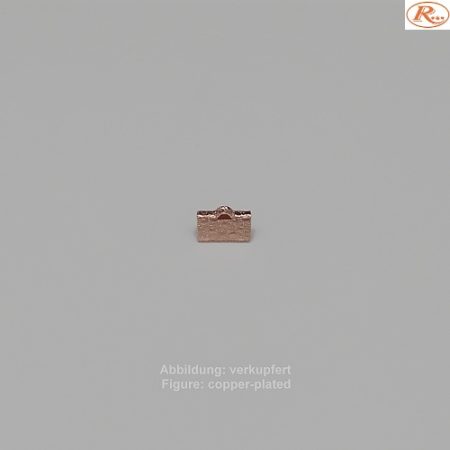 Bandende zum Zudrücken-mit Öse- 10mm-dessiniert - zum Zudrücken - mit Öse