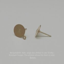 Mechaniken für Ohrclipse Ohrsteckerplatte- 5mm-glatt-mit Ring