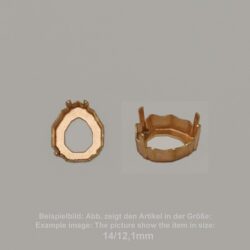 Steinfassung für Swarovski Kristalle Krallenkessel mit Loch - Fancy SW 4329-10/8,7