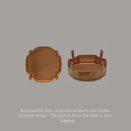 Steinfassung für Swarovski Kristalle Krallenkessel mit Boden - Achteck SW 1383-10mm - Krallenkessel mit Boden - Achteck SW 1383