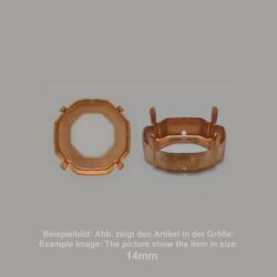Steinfassung für Swarovski Kristalle Aufnähkessel - Achteck SW 1383-10mm