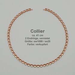 chain pieces round sw 1088-ss25- Collier-necklace with end ring-copper plated