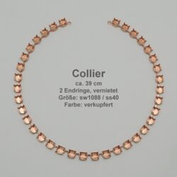chain pieces round sw 1088-ss40- Collier-necklace with end ring-copper plated