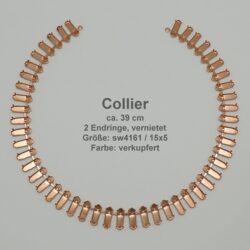 Kesselkettenstück Oval SW 4161-15/5- hängend Collier-Collier mit Endring-verkupfert