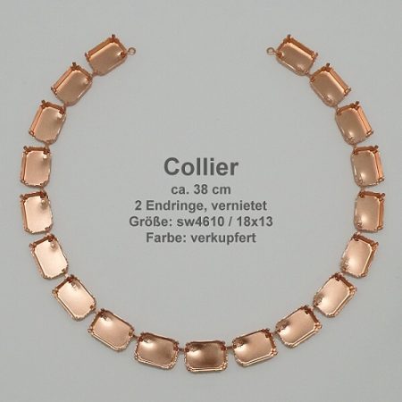 Kesselkettenstück Achteck SW 4610- 18/13-liegend Collier-Collier mit Endring-verk - Achteck SW 4610 - 18/13