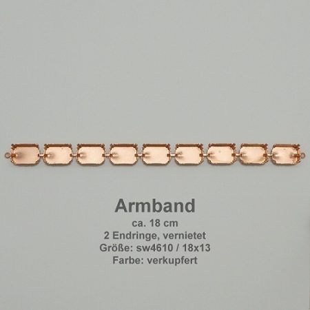 chain pieces octagon sw 4610- 18/13-lying bracelet-bracelet with end ring.-verkupf - octagon sw 4610 - 18/13