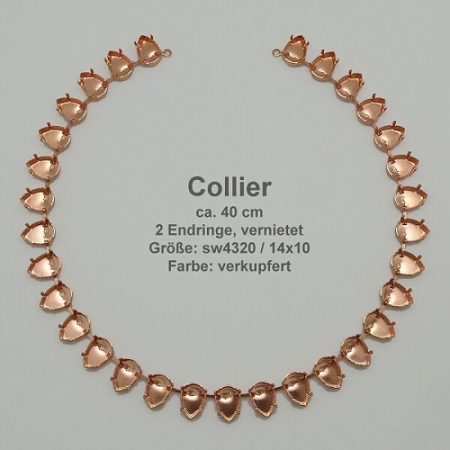Kesselkettenstück Birnl SW 4320-14/10- hängend Collier-Collier mit Endring-verkupf - Birnl SW 4320 - 14/10