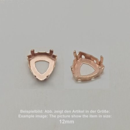 Steinfassung für Swarovski Kristalle Aufnähkessel - Dreieck SW 4706-17mm - Aufnähkessel  - Dreieck SW 4706