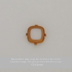 Steinfassung für Swarovski Kristalle Krallenkessel mit Loch - Stumpfeck SW 4487-27mm